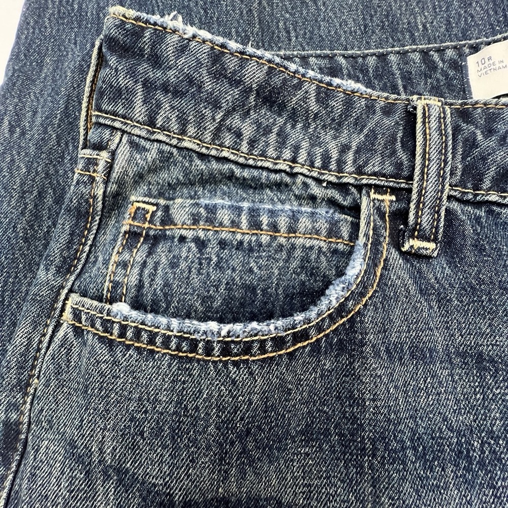 Hollister Low Rise Baggy Jeans Womens 10R W30 Blue Wide Leg Denim 100% Cotton Y2 - Picture 7 of 16